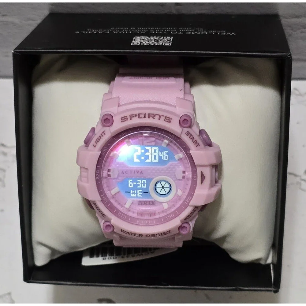 Activa X Invicta Digital Essentials Lady Watch 46mm Pink Purple ACW533-008 New